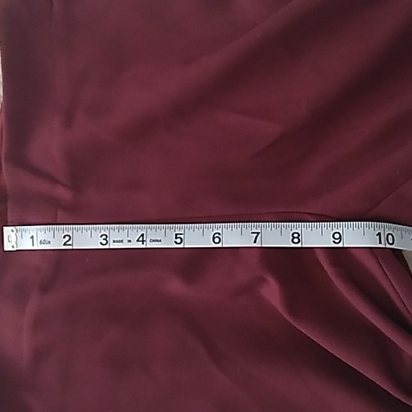 NWT Anthropologie Elevenses Burgundy The Brighten Wide Leg Pants - Picture 8 of 10